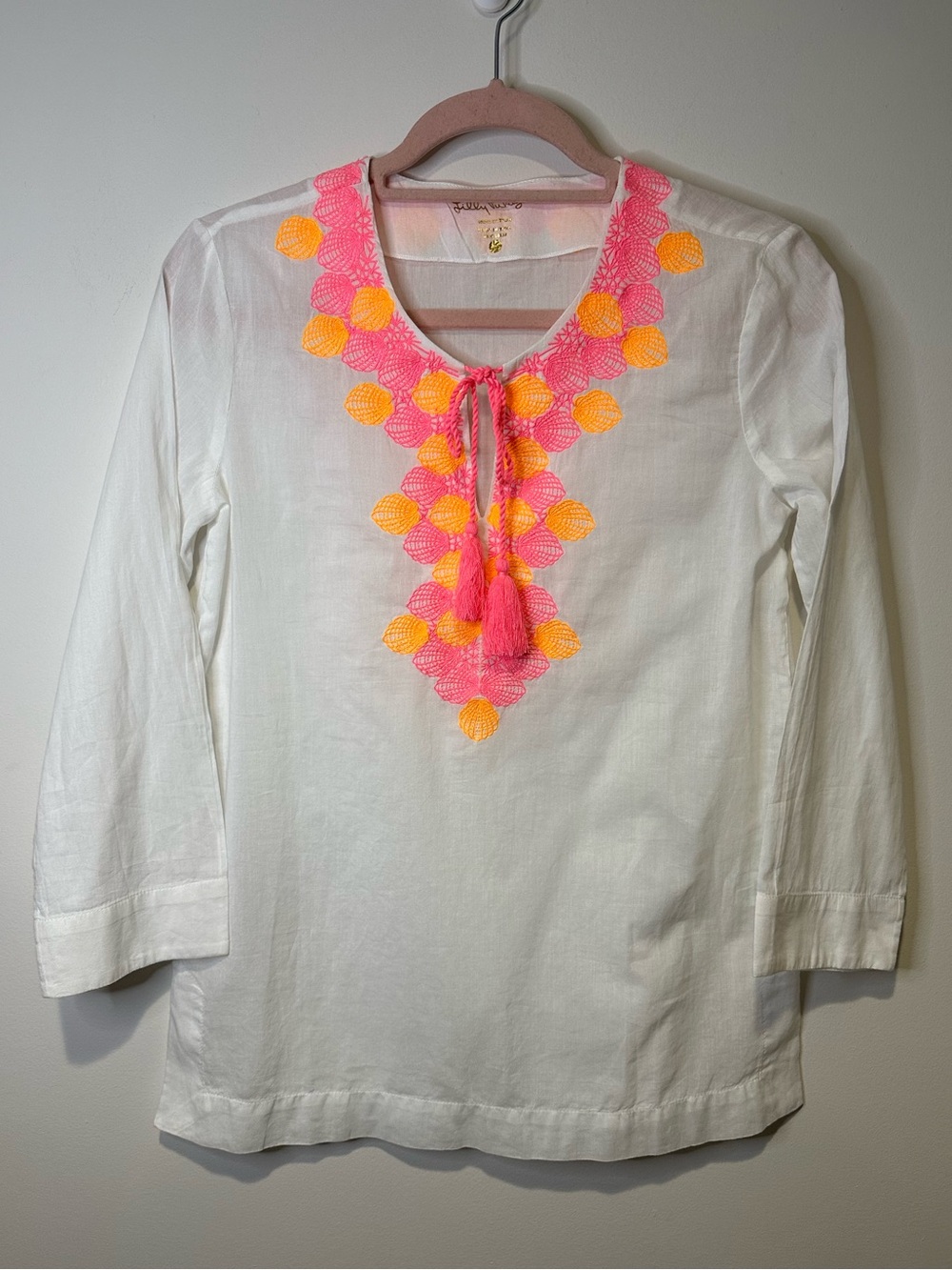 lilly pulitzer amelia island tunic top size extra small